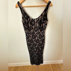 Maxi black lace dress